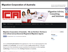 Tablet Screenshot of migrationcorporation.com.au